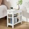 3-tier Nightstand Bedside Table Sofa Side With Double Shelves Drawer